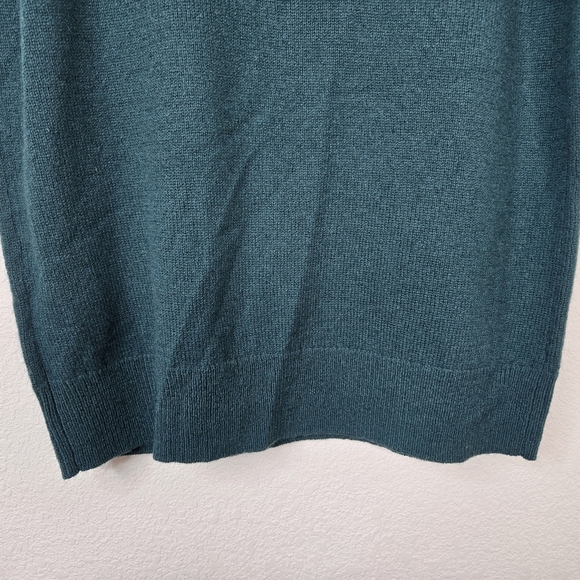 Veronica Beard Womens Sz M Jerrel All Cashmere Pull Over Tank  Pine Sleeveless - Picture 7 of 9